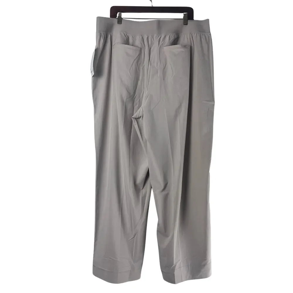 NWT Athleta Brooklyn Heights Pants Wide Leg Stretch Tan Cream Size 20 - Picture 9 of 12